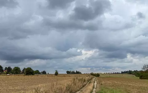Dunkle Wolken und Gewitter ziehen nach der Vorhersage des Deutschen Wetterdiensts aus Westen heran. (Archivbild) - Foto: Jan Woitas/dpa