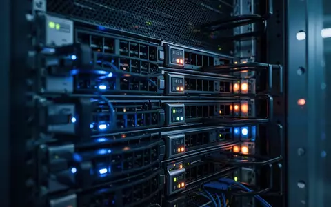 Nahaufnahme von blinkenden Server-LEDs in einem modernen Rechenzentrum bei gedimmtem Licht. - Foto: über boerse-global.de