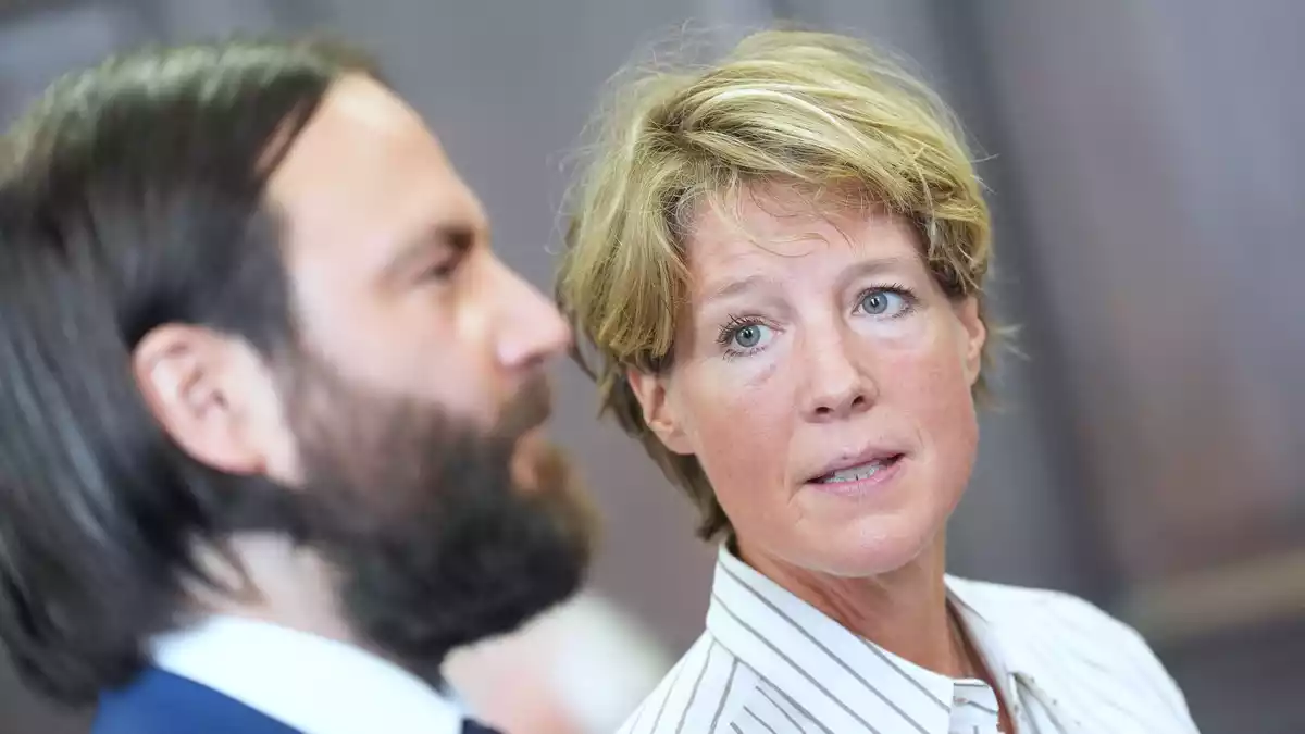 Christina Block bestreitet die Vorwürfe der Anklage. - Bild: Marcus Brandt/dpa Pool/dpa