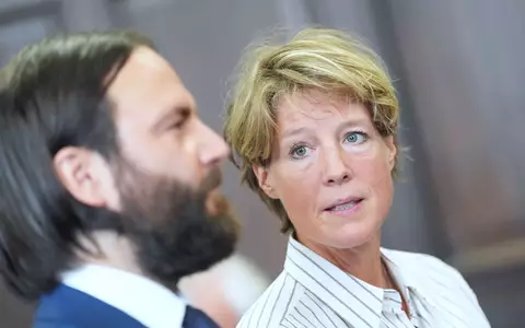 Christina Block bestreitet die Vorwürfe der Anklage. - Foto: Marcus Brandt/dpa Pool/dpa