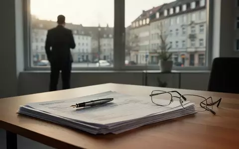 Ein Schreibtisch mit Steuerunterlagen und einer Brille in einem hellen, modernen Büro vor einem unscharfen Stadtbild. - Foto: über boerse-global.de