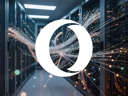 Abstrakte Darstellung moderner Datenströme und Lichtleitertechnik in einem professionellen Serverumfeld. - Foto: über boerse-global.de