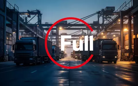 Abstraktes Bild einer modernen Logistikdrehscheibe bei Dämmerung, das industrielle Effizienz und Marktstimmung symbolisiert. - Foto: über boerse-global.de