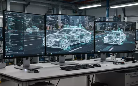 Ein Ingenieur arbeitet an einer hochmodernen Simulationssoftware zur Validierung autonomer Fahrfunktionen. - Foto: über boerse-global.de