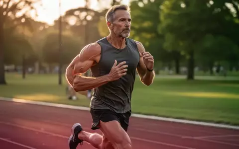 Eine sportliche Person beim Lauftraining im Freien während des Sonnenuntergangs zur Veranschaulichung von Fitness und Muskelaufbau. - Foto: über boerse-global.de