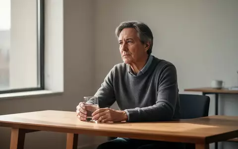Eine Person mittleren Alters sitzt nachdenklich an einem Schreibtisch in einer hellen, ruhigen Umgebung. - Foto: über boerse-global.de