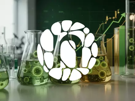 Abstrakte Darstellung von Laborumgebung und biologischer Innovation in grünen und goldenen Farbtönen. - Foto: über boerse-global.de