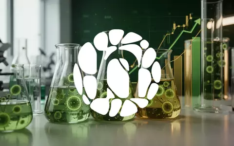 Abstrakte Darstellung von Laborumgebung und biologischer Innovation in grünen und goldenen Farbtönen. - Foto: über boerse-global.de