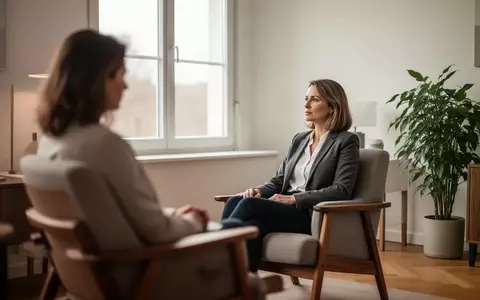 Ein minimalistisch eingerichteter Praxisraum für Psychotherapie mit weichem Tageslicht und dezentem Mobiliar. - Foto: über boerse-global.de