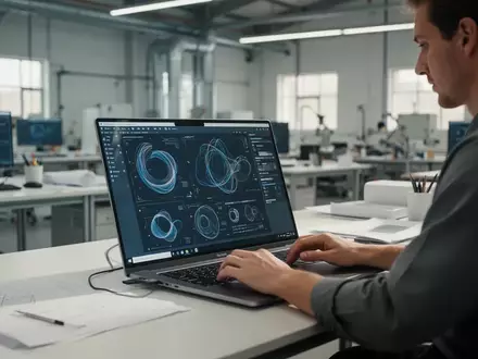 Ein Designer arbeitet an einem Laptop in einem modernen, hellen Büro an einem digitalen Relaunch-Projekt. - Foto: über boerse-global.de