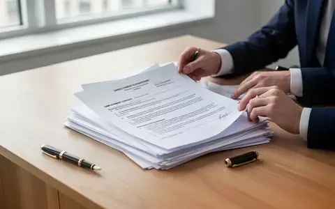 Ein professioneller Schreibtisch mit juristischen Unterlagen und Arbeitsverträgen in einem hellen Büro. - Foto: über boerse-global.de