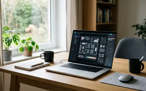 Ein moderner Schreibtisch mit einem Laptop, auf dem eine professionelle Event-Design-Oberfläche zu sehen ist. - Foto: über boerse-global.de