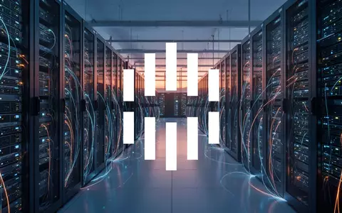Moderne Rechenzentrum-Infrastruktur mit blauem und orangefarbenem Licht, die großskalige digitale Energieprojekte symbolisiert. - Foto: über boerse-global.de