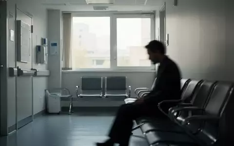 Ein unscharfer Blick in einen modernen, sterilen Warteraum einer Klinik, der ein Gefühl von Vorsicht und Wachsamkeit vermittelt. - Foto: über boerse-global.de
