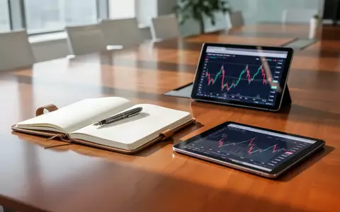 Ein moderner, heller Konferenzraum mit einem Notizbuch und einem Tablet auf einem Holztisch in einer professionellen Büroumgebung. - Foto: über boerse-global.de