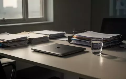 Ein moderner, leicht unaufgeräumter Schreibtisch in einem Büro mit weichem Tageslichteinfall. - Foto: über boerse-global.de