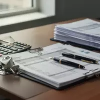 Ein Schreibtisch in einem kleinen Büro mit einem Taschenrechner und Finanzunterlagen bei natürlichem Tageslicht. - Foto: über boerse-global.de