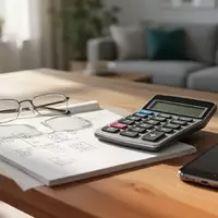Ein Schreibtisch mit Taschenrechner, Notizbuch und Lesebrille bei natürlichem Tageslicht. - Foto: über boerse-global.de