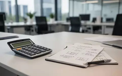 Ein aufgeräumter Schreibtisch in einem modernen Büro mit Taschenrechner und Notizen zu Finanzberechnungen. - Foto: über boerse-global.de