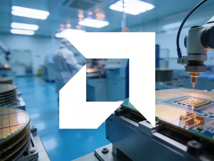 Abstrakte Darstellung einer modernen Halbleiterfertigung mit Fokus auf Mikrochip-Technologie und industrielle Präzision. - Foto: über boerse-global.de