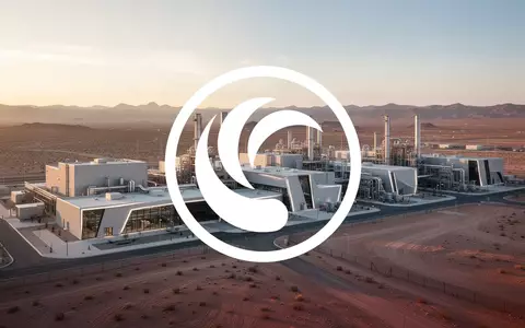 Moderne Industrieanlage in einer Wüstenlandschaft bei Sonnenuntergang - Foto: über boerse-global.de