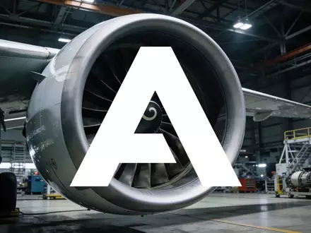 Moderne Flugzeugturbine in einer hochtechnisierten Montagehalle mit dramatischer Beleuchtung. - Foto: über boerse-global.de