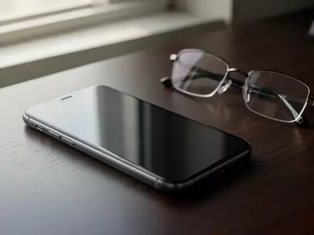 Ein Smartphone liegt auf einem Schreibtisch neben einer Lesebrille als Symbol für betrügerische Telefonanrufe. - Foto: über boerse-global.de
