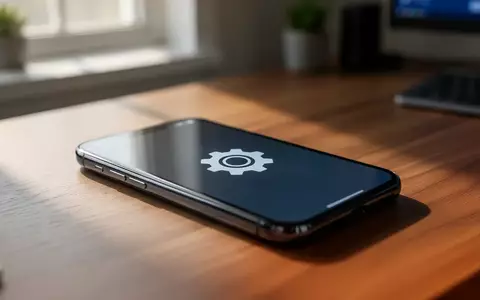 Ein modernes Smartphone liegt auf einem Schreibtisch vor einem unscharfen Hintergrund. - Foto: über boerse-global.de