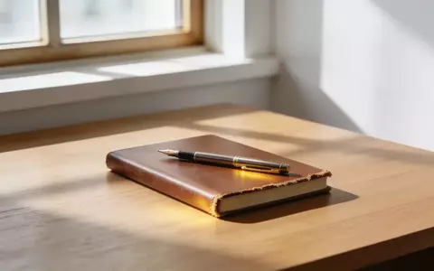 Ein minimalistischer Schreibtisch mit einem Notizbuch und einem Füllfederhalter in sanftem Tageslicht. - Foto: über boerse-global.de