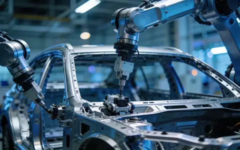 Moderne, automatisierte Fertigungsstraße in einer Automobilfabrik mit Fokus auf Präzisionstechnik. - Foto: über boerse-global.de