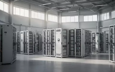 Leere industrielle Lagerhalle mit hochmodernen Batterieregalen in einer modernen Produktionsstätte. - Foto: über boerse-global.de