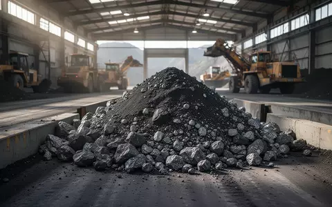 Ein Haufen dunkler Bleierz-Silber-Konzentrate in einer industriellen Lagerhalle eines Bergwerks. - Foto: über boerse-global.de