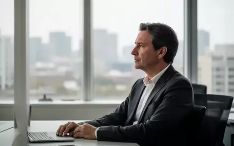 Eine nachdenkliche Person in einem hellen Büro blickt aus dem Fenster, während sie über ihre Arbeitsbelastung reflektiert. - Foto: über boerse-global.de