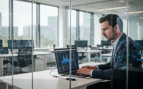 Ein professioneller Arbeitsplatz in einer modernen Forschungseinrichtung mit Fokus auf digitale Technologie. - Foto: über boerse-global.de