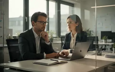 Ein konzentrierter Mitarbeiter an einem modernen Schreibtisch in einem hellen Bürogebäude bei natürlichem Tageslicht. - Foto: über boerse-global.de