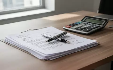 Ein Schreibtisch mit juristischen Dokumenten, einem Füllfederhalter und einem Taschenrechner in einem hellen Büro. - Foto: über boerse-global.de