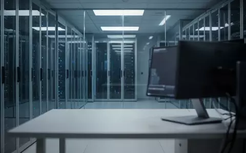 Modernes Server-Rechenzentrum mit blauer Beleuchtung als Symbol für schnelle KI-Rechenleistung. - Foto: über boerse-global.de