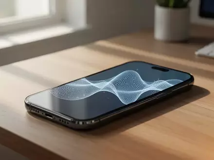 Ein modernes Smartphone auf einem Schreibtisch in einem hellen Büro, das den Einsatz von KI-Technologie symbolisiert. - Foto: über boerse-global.de