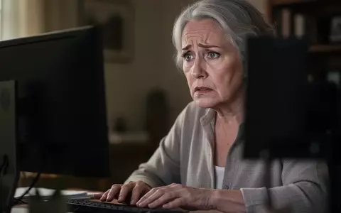 Eine besorgte ältere Frau sitzt vor einem Computerbildschirm in ihrem Heimbüro. - Foto: über boerse-global.de