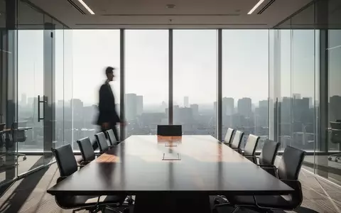 Ein minimalistischer, heller Konferenzraum in einem modernen Bürogebäude mit natürlichem Lichteinfall. - Foto: über boerse-global.de