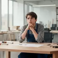 Eine junge Auszubildende sitzt nachdenklich an einem Schreibtisch in einem modernen Büro. - Foto: über boerse-global.de