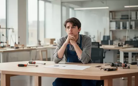 Eine junge Auszubildende sitzt nachdenklich an einem Schreibtisch in einem modernen Büro. - Foto: über boerse-global.de