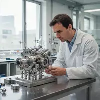 Ein Ingenieur in einem modernen Industrielabor untersucht einen technischen Prototyp an einem Arbeitstisch. - Foto: über boerse-global.de