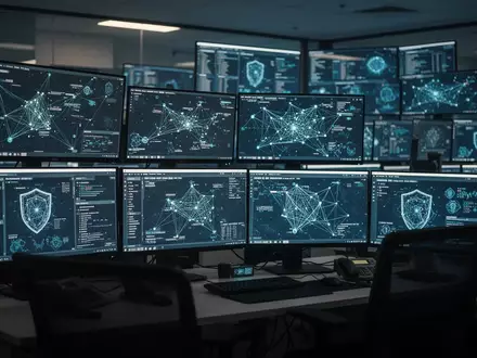 Cybersecurity-Experten überwachen komplexe Netzwerkdaten in einem modernen Kontrollzentrum zur Abwehr von Online-Betrug. - Foto: über boerse-global.de