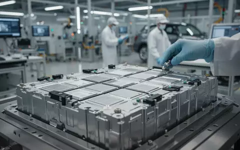 Nahaufnahme von modernen Lithium-Ionen-Batteriezellen in einer hochmodernen Fertigungshalle für Automobilkomponenten. - Foto: über boerse-global.de