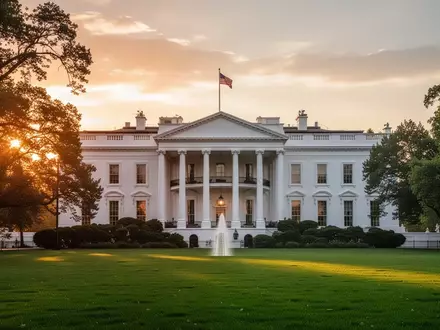 Das Weiße Haus in Washington D.C. bei Sonnenuntergang. - Foto: über boerse-global.de