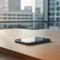 Ein Smartphone auf einem minimalistischen Holztisch in einem modernen Büro bei natürlichem Licht. - Foto: über boerse-global.de