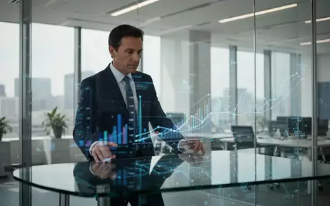 Eine Führungskraft in einem modernen, lichtdurchfluteten Büro bei der Analyse komplexer Datenstrukturen. - Foto: über boerse-global.de