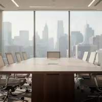 Moderner, heller Konferenzraum in einem Bürogebäude mit minimalistischem Design und Blick auf eine Stadtkulisse. - Foto: über boerse-global.de