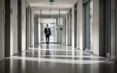 Ein leerer, modern gestalteter Flur in einem deutschen Arbeitsgericht bei natürlichem Tageslicht. - Foto: über boerse-global.de